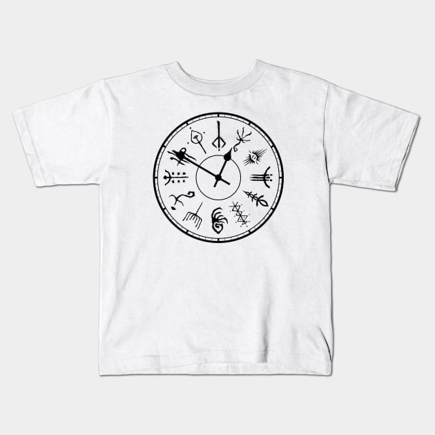 Bloodborne - Rune Clock Kids T-Shirt by InfinityTone